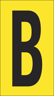 [907B] 907B - Foglio n.1 etichette adesive G/N lettera B