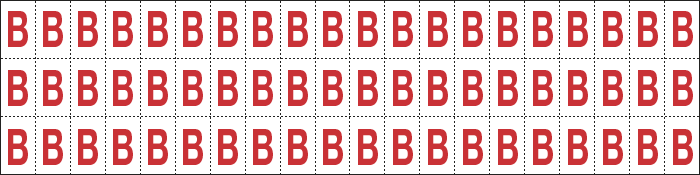 [910B] 910B - Foglio n.60 etichette adesive B/R lettera B