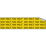 [9111C] 9111C - Foglio n.16 etichette adesive 500 VOLT