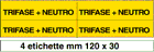 [9127B] 9127B - Foglio n. 4 etichette adesive TRIFASE+NEUTRO