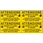 [91578B] 91578B - Foglio n.4 etichette Impianto allarme in funzione