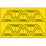 [91631A] 91631A - Foglio n.10 etichette adesive TERRA + simbolo