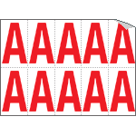 [916A] 916A - Foglio n.10 etichette adesive B/R lettera A