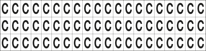 [930C] 930C - foglio n.60 etic.aut. B/N lettera C