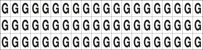 [930G] 930G - foglio n.60 etic.aut. B/N lettera G