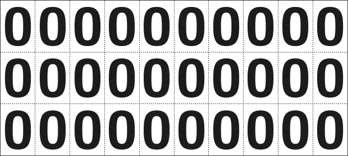 [932O] 932O - Foglio n.30 etichette adesive B/N lettera O