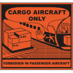 [9449E] 9449E - Etichetta adesiva CARGO AIRCRAFT ONLY
