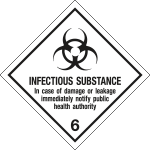 [9463J] 9463J - Etichetta adesiva INFECTIOUS SUBSTANCE (6)