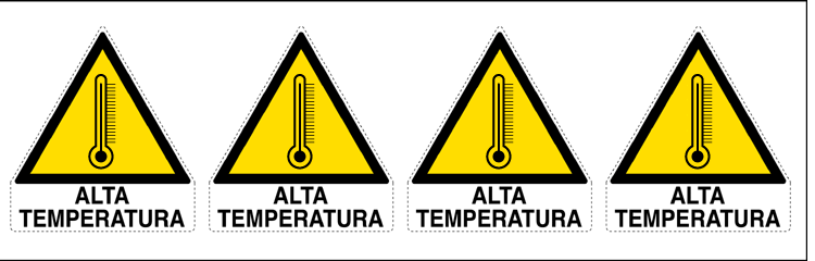 [9573B] 9573B - Foglio n. 4 etichette adesive alta temperatura