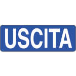 [9602AB] 9602AB - Foglio n. 1 etichette adesive fondo blu USCITA