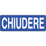 [9606AB] 9606AB - Foglio n. 1 etichette adesive fondo blu CHIUDERE