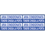 [9608BB] 9608BB - Foglio n. 4 etichette adesive fondo blu ARIA CON