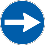 [9637B] 9637B - Etichetta adesiva Direzione obbligatoria