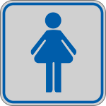 [9643B] 9643B - Etichetta argento simbolo TOILETTE DONNA