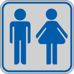 [9644A] 9644A - Etichetta argento simbolo TOILETTE UOMO DONNA