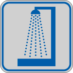 [9646B] 9646B - Etichetta argento simbolo DOCCIA