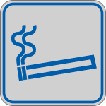 [9660A] 9660A - Etichetta argento simbolo POSTO FUMO