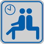 [9663B] 9663B - Etichetta argento simbolo SALA D'ATTESA