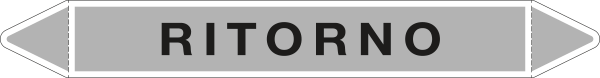 [99401D] 99401D - etichetta autoadesiva fondo argento "RITORNO"