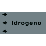 [99A113NES] 99A113NES - etichetta fondo grigio "IDROGENO" sinistra