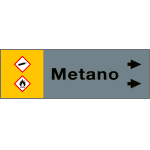 [99A231NBD] 99A231NBD - foglio da 5 etichette fondo grigio" METANO    " destra