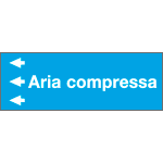 [99A241NDS] 99A241NDS - foglio da 5 etichette fondo azzurro" ARIA COMPRESSA" sinistra