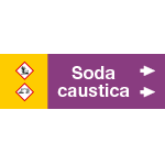 [99A351NBD] 99A351NBD - etichetta fondo viola " SODA CAUSTICA " destra