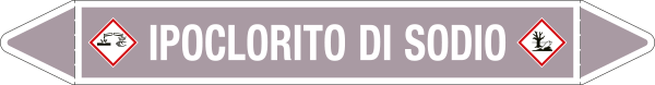 [99A360A] 99A360A - foglio da 5 etichette autoadesive con frecce+simb IPOCLORITO DI SODIO
