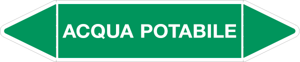[99A672D] 99A672D - Etichetta singola autoadesiva verde"Acqua potabile"