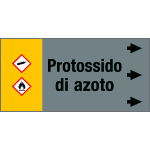 [99A871NED] 99A871NED - Etichetta fondo grigio " PROTOSSIDO D'AZOTO " destra