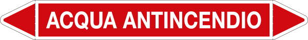 [99B212A] 99B212A - foglio da 5 etichette autoadesive con frecce+simb.ACQUA ANTINCENDIO