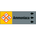 [99B282NDD] 99B282NDD - foglio da 5 etichette fondo grigio "AMMONIACA"destra