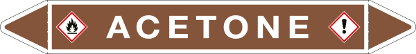 [99B781B] 99B781B - foglio da 5 etichette autoadesive con frecce e simboli per ACETONE
