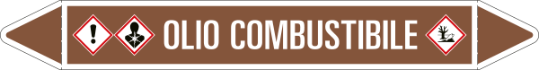[99B851A] 99B851A - foglio da 5 etichette autoadesive con frecce+simb OLIO COMBUSTIBILE