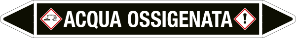 [99C190A] 99C190A - foglio da 5 etichette autoadesive con frecce e simb ACQUA OSSIGENATA