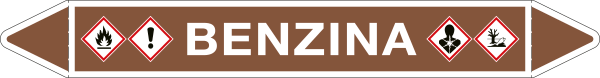 [99C260C] 99C260C - etichetta singola autoadesiva con frecce e simboli BENZINA