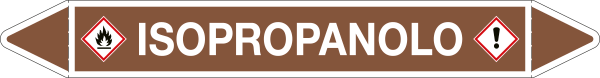 [99C380A] 99C380A - foglio da 5 etichette autoadesive con frecce e simboli ISOPROPANOLO
