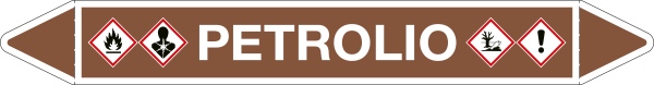 [99C480A] 99C480A - foglio da 5 etichette autoadesive con frecce e simboli PETROLIO