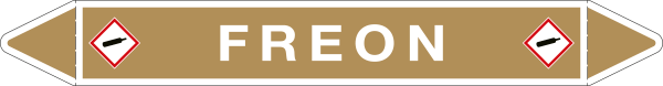 [99C640B] 99C640B - foglio da 5 etichette autoadesive con frecce e simboli FREON