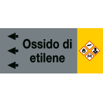[99C680NCS] 99C680NCS - foglio da 5 etichette fondo grigio"OSSIDO DI ETILENE" sinistra