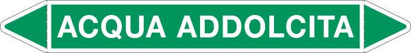 [99C730C] 99C730C - etichetta autoadesiva fondo verde" ACQUA ADDOLCITA"