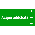 [99C730NED] 99C730NED - Etichetta fondo verde "ACQUA ADDOLCITA " destra