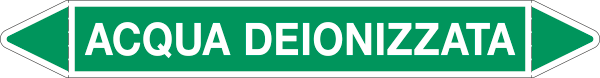 [99C770B] 99C770B - foglio da 5 etichette autoadesive con frecce+simboli ACQUA DEONIZZATA