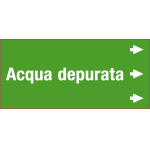[99C790NFD] 99C790NFD - foglio etichetta fondo verde "ACQUA DEPURATA" destra