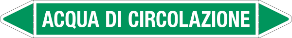 [99C800A] 99C800A - foglio da 5 etichette autoadesive con frecce+simb ACQUA DI CIRCOLAZ.