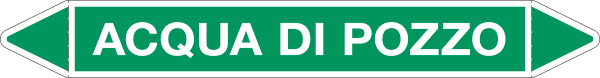[99C810A] 99C810A - foglio da 5 etichette autoadesive con frecce e simboli ACQUA DI POZZO