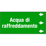 [99C820NED] 99C820NED - Etichetta fondo verde "ACQUA DI RAFFREDDAMENTO " destra