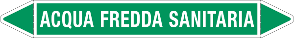 [99C860A] 99C860A - foglio da 5 etichette autoadesive con frecce+simb ACQUA FREDDA SANIT.