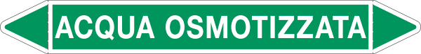 [99C890C] 99C890C - etichetta singola autoadesiva con frecce+simboli ACQUA OSMOTIZZATA