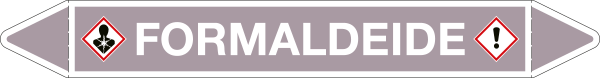 [99C910A] 99C910A - foglio da 5 etichette autoadesive con frecce+simboli FORMALDEIDE